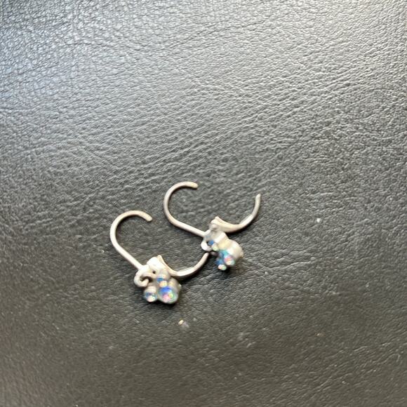Disney Mickey Mouse AB Rhinstones Earrings Leverbacks Small - Picture 4 of 5